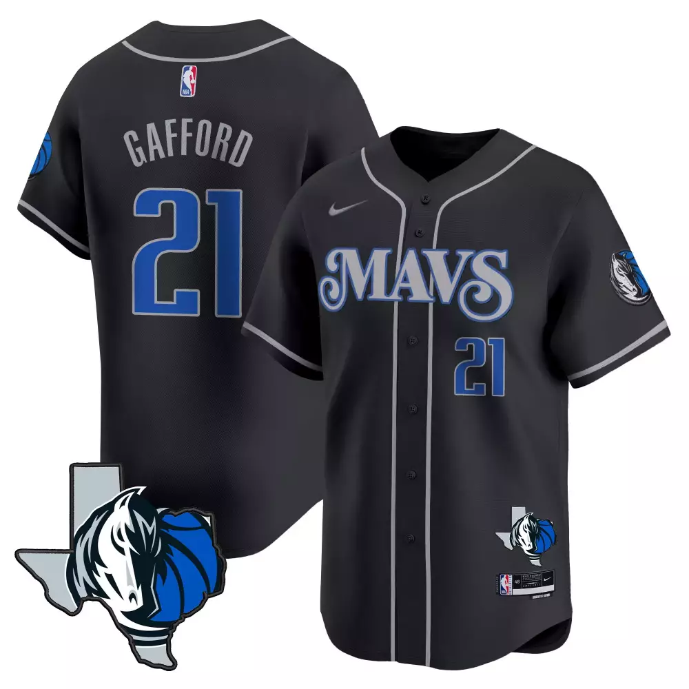 daniel gafford black gold mens dallas mavericks swingman jersey v2 all stitched