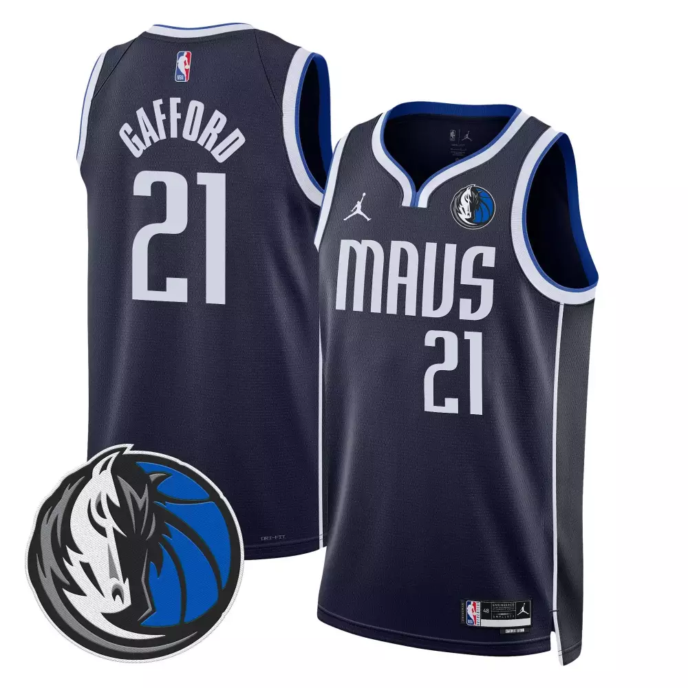 daniel gafford red mens dallas mavericks mexico vapor baseball jersey all stitched