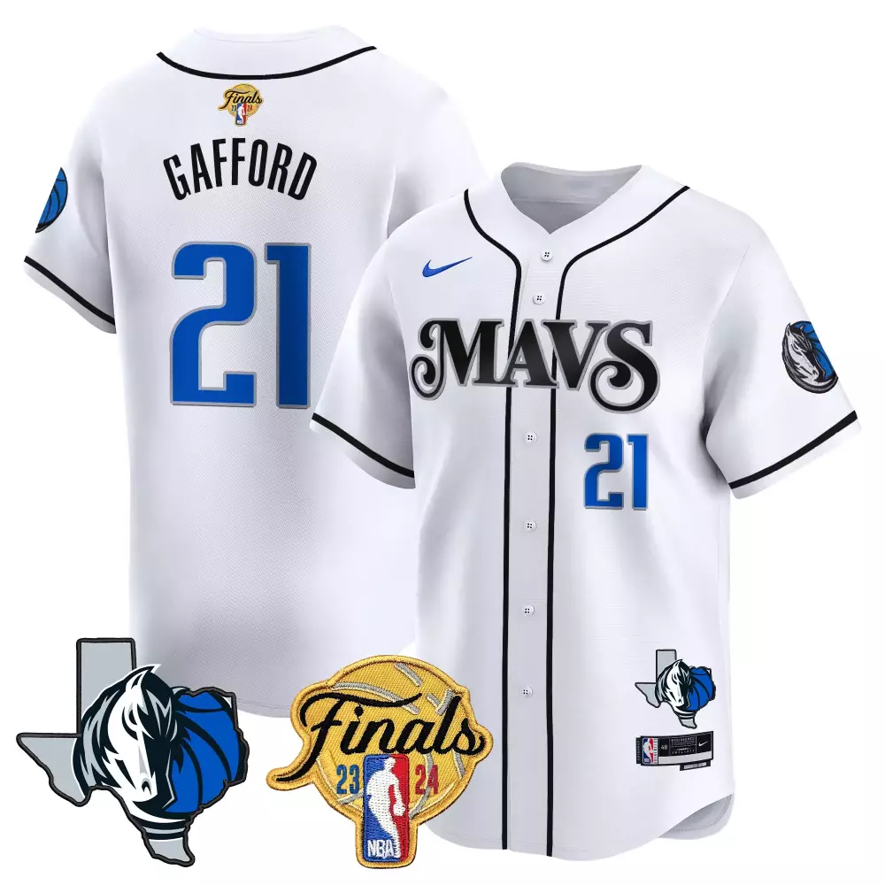 daniel gafford white gold mens dallas mavericks texas patch baseball jersey all stitched