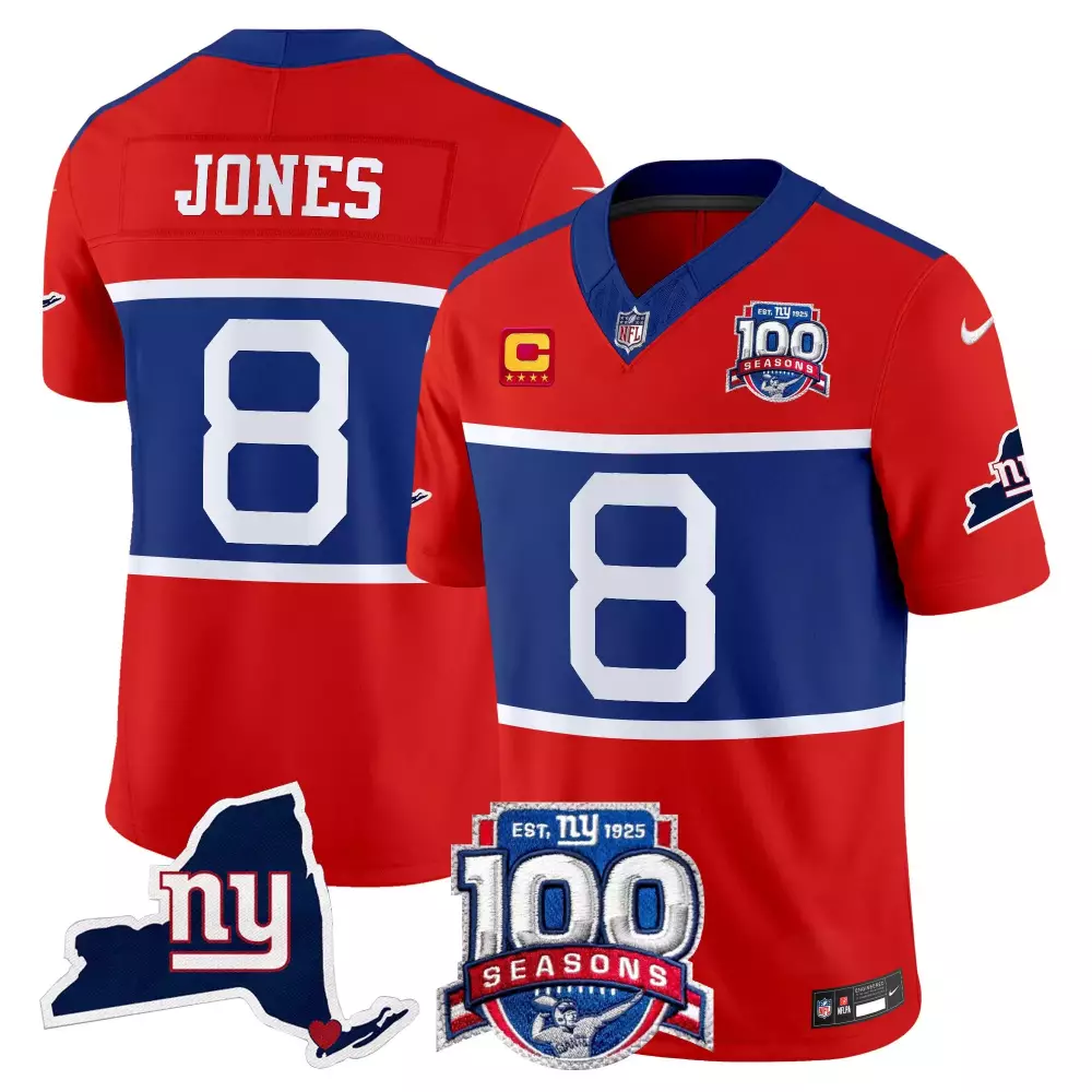 Daniel Jones New York Giants Century Red 100th Commemorative Vapor Jersey | Red | For Men, Women & Youth