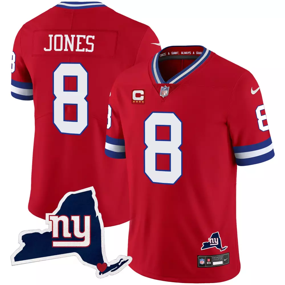 Daniel Jones New York Giants Century Red 100th Commemorative Vapor Jersey | Red | For Men, Women & Youth