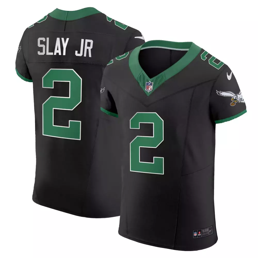 darius slay jr kelly black mens philadelphia eagles kelly green vapor elite jersey all stitched