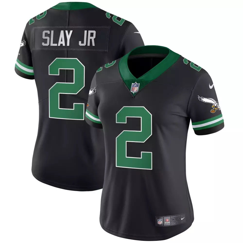 darius slay jr kelly black mens philadelphia eagles kelly green vapor elite jersey all stitched