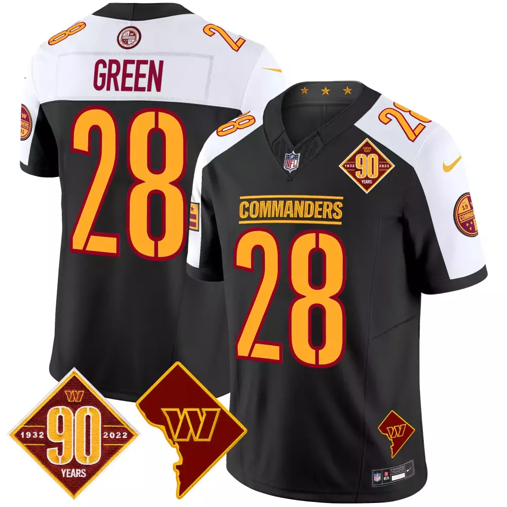 Darrell Green 90th Anniversary Black Game Jersey | Stitched Fan Gear | For Men, Women & Youth