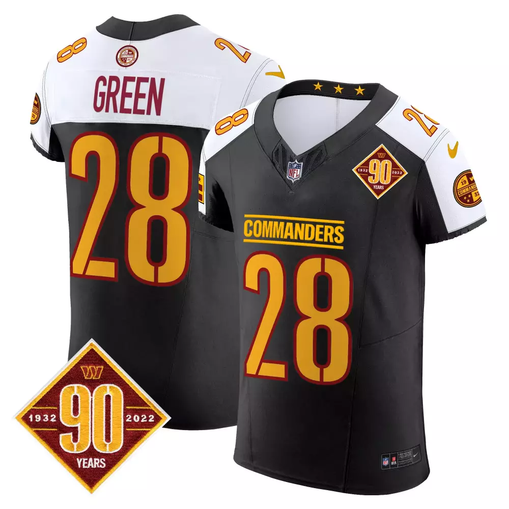 Darrell Green 90th Anniversary Black Game Jersey | Stitched Fan Gear | For Men, Women & Youth
