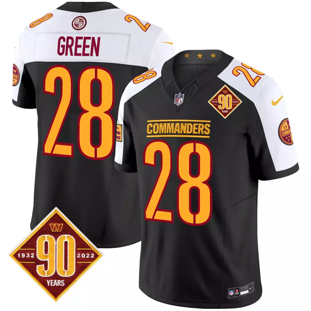 Darrell Green 90th Anniversary Black Game Jersey | Stitched Fan Gear | For Men, Women & Youth