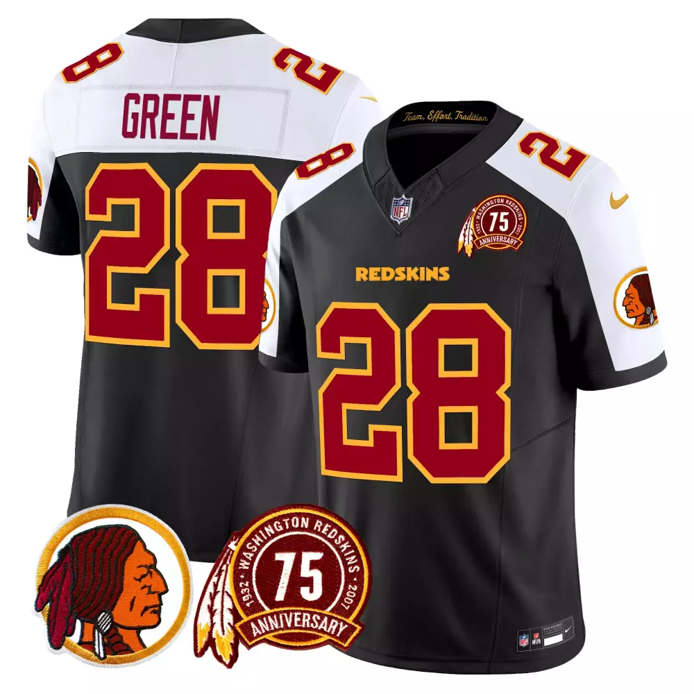 darrell green black alternate mens washington redskins 75th patch throwback vapor premier limited jersey all stitched