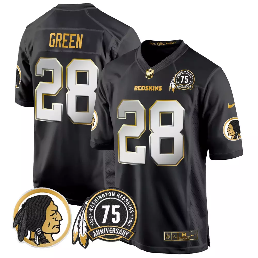 darrell green black limited mens washington redskins 75th patch throwback gold game jersey all stitched