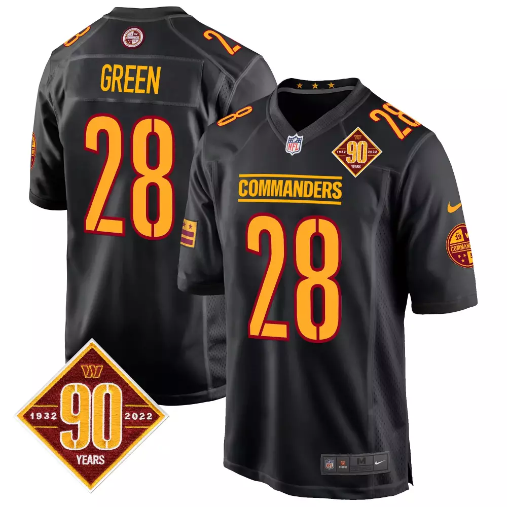 Darrell Green Black Men's Washington Commanders 90th Anniversary Home Patch Jersey | Vapor Limited Edition | For Men, Women & Youth