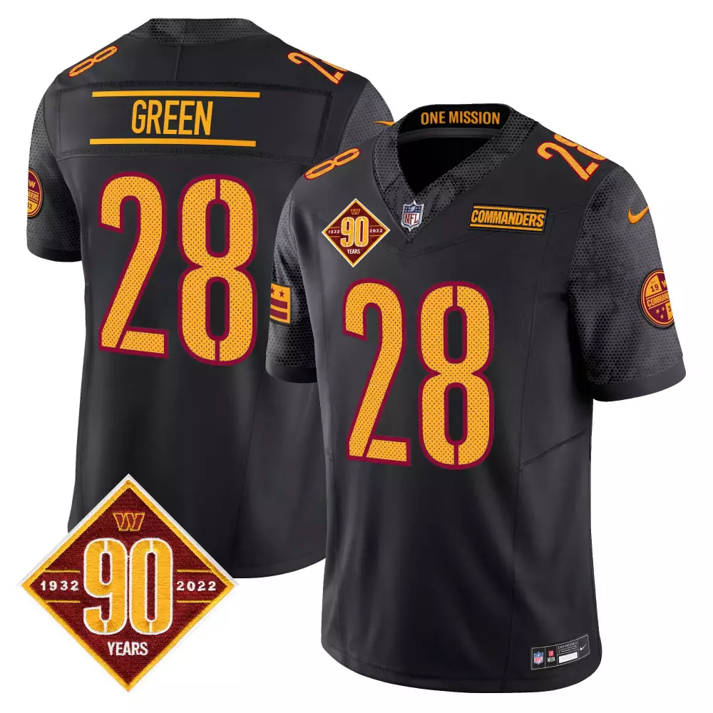 Darrell Green Black Men's Washington Commanders 90th Anniversary Vapor Limited Jersey V4 | All Stitched | For Men, Women & Youth