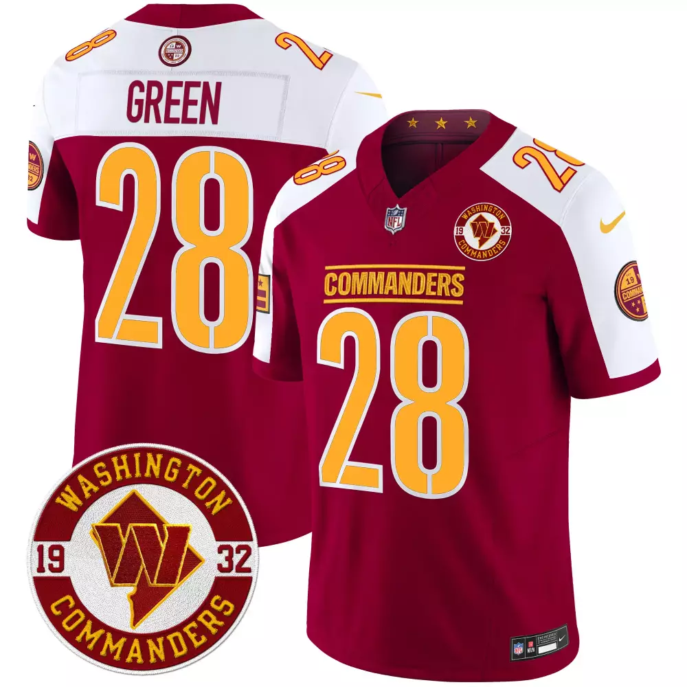 Darrell Green Burgundy Alternate Men's Washington Commanders 2024 Vapor Limited Jersey | Est 1932 Patch | For Men, Women & Youth