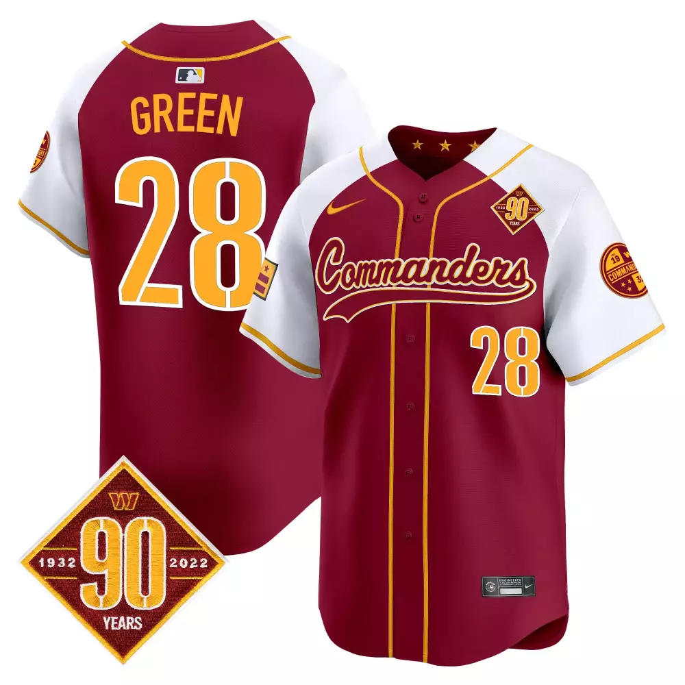 Darrell Green Burgundy Alternate Men's Washington Commanders 90th Anniversary Patch Vapor Premier Limited Jersey | All Stitched | For Men, Women & Youth