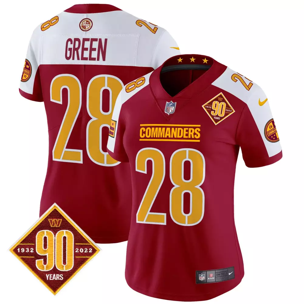 Darrell Green Washington Commanders 90th Anniversary Home Patch Vapor Limited Jersey | White | For Men | For Men, Women & Youth