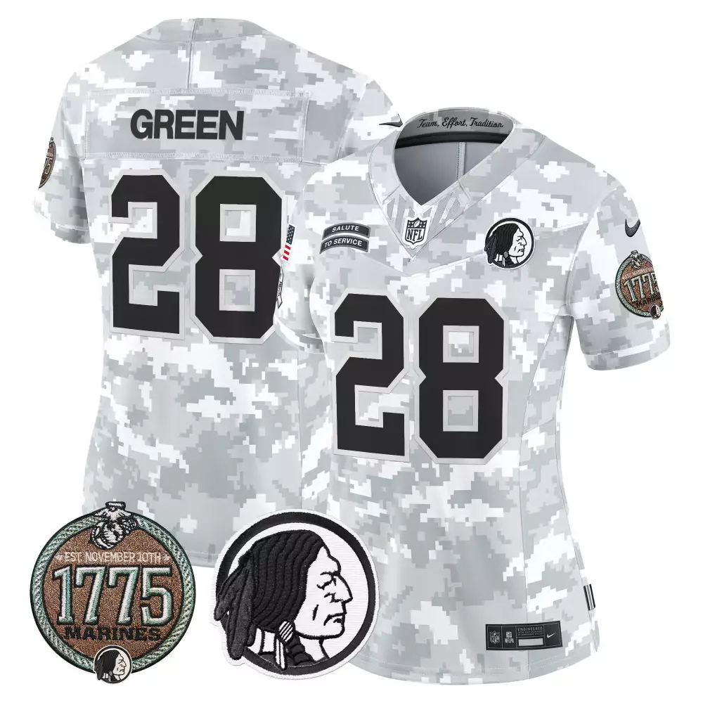 darrell green marines womens washington redskins 2024 salute to service establishment year patch vapor limited jersey al