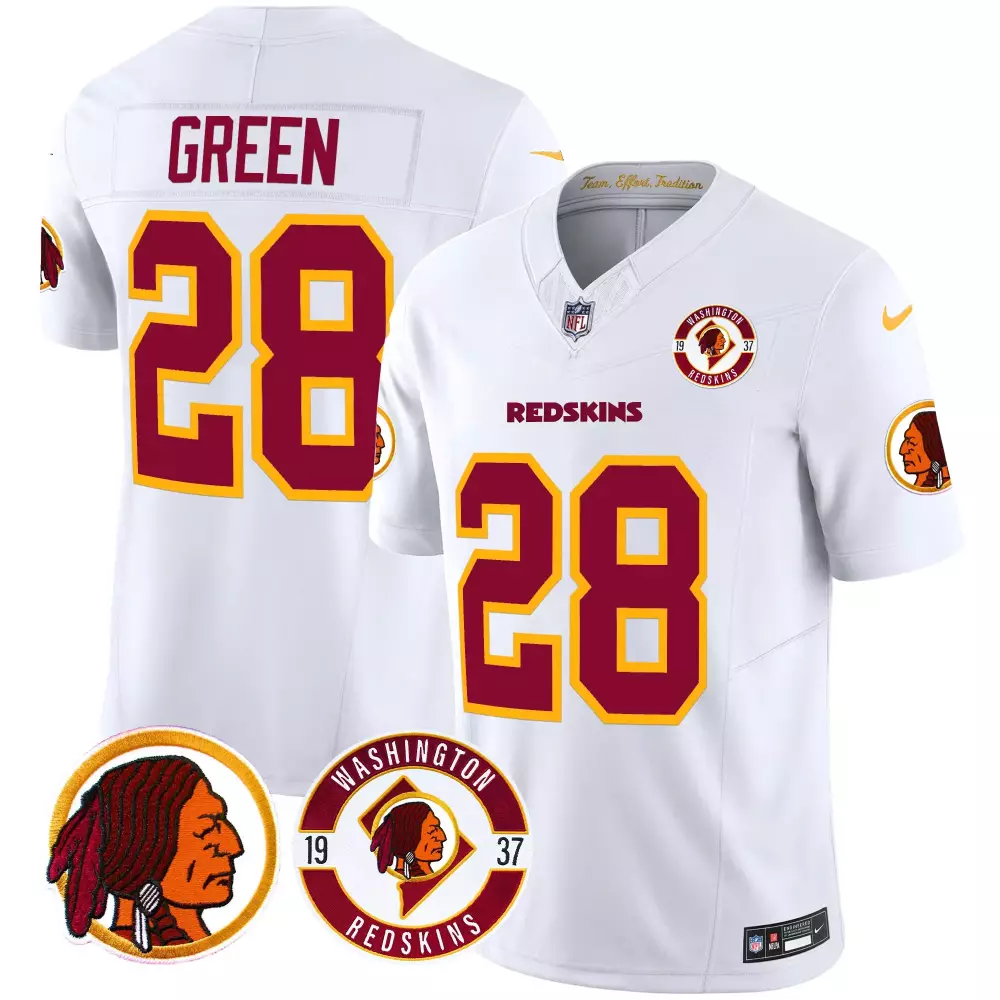 darrell green white mens washington redskins 2024 vapor limited jersey est 1937 patch all stitched