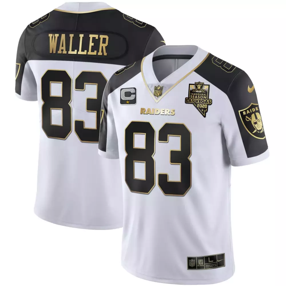 darren waller black inverted mens las vegas raiders alternate vapor black gold black inverted limited inaugural season p