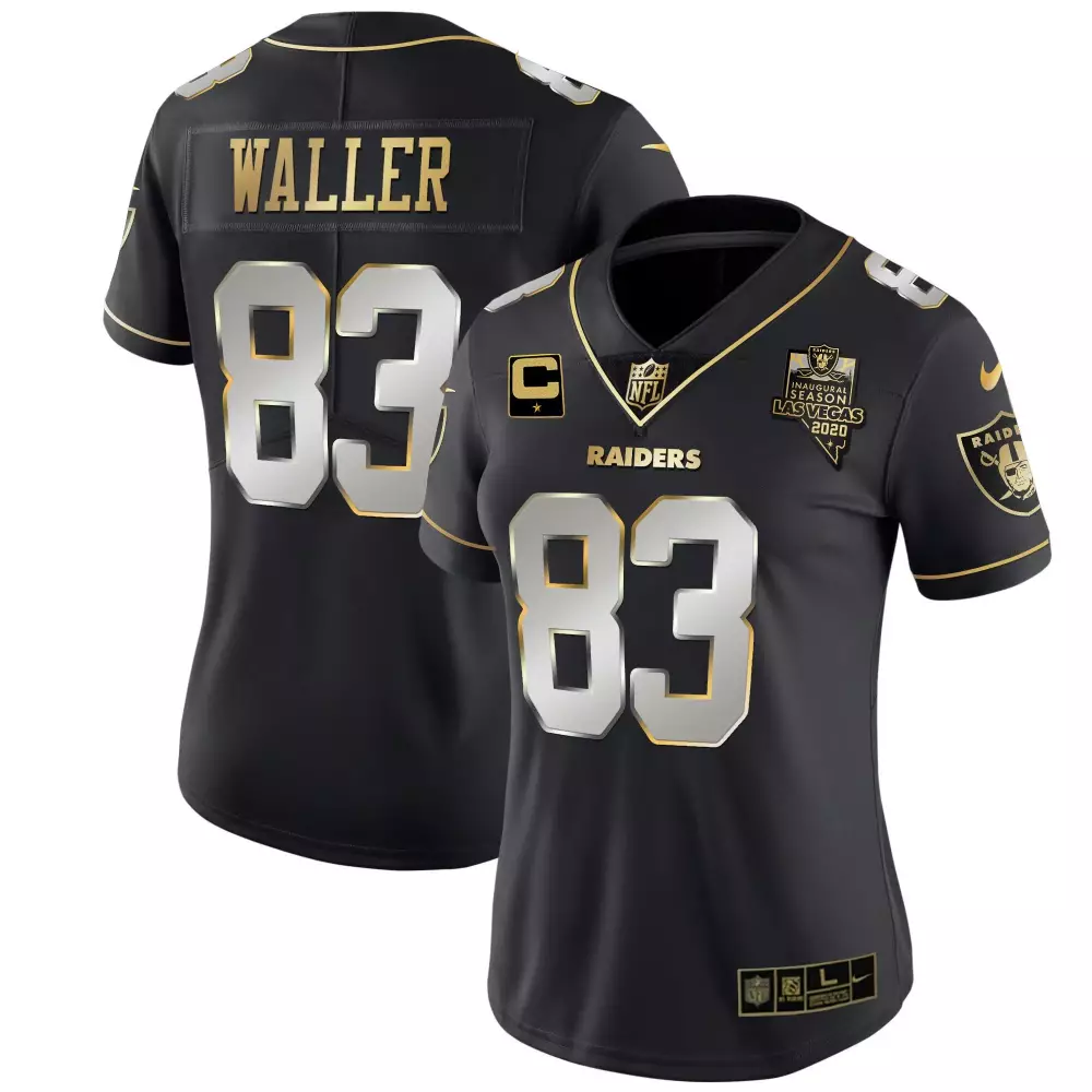 darren waller black inverted mens las vegas raiders alternate vapor black gold black inverted limited inaugural season p