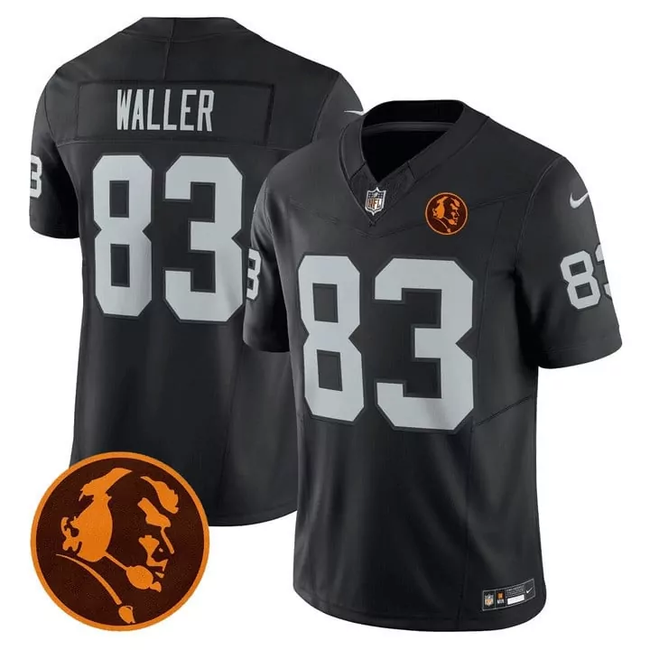darren waller black inverted mens las vegas raiders alternate vapor black gold black inverted limited inaugural season p