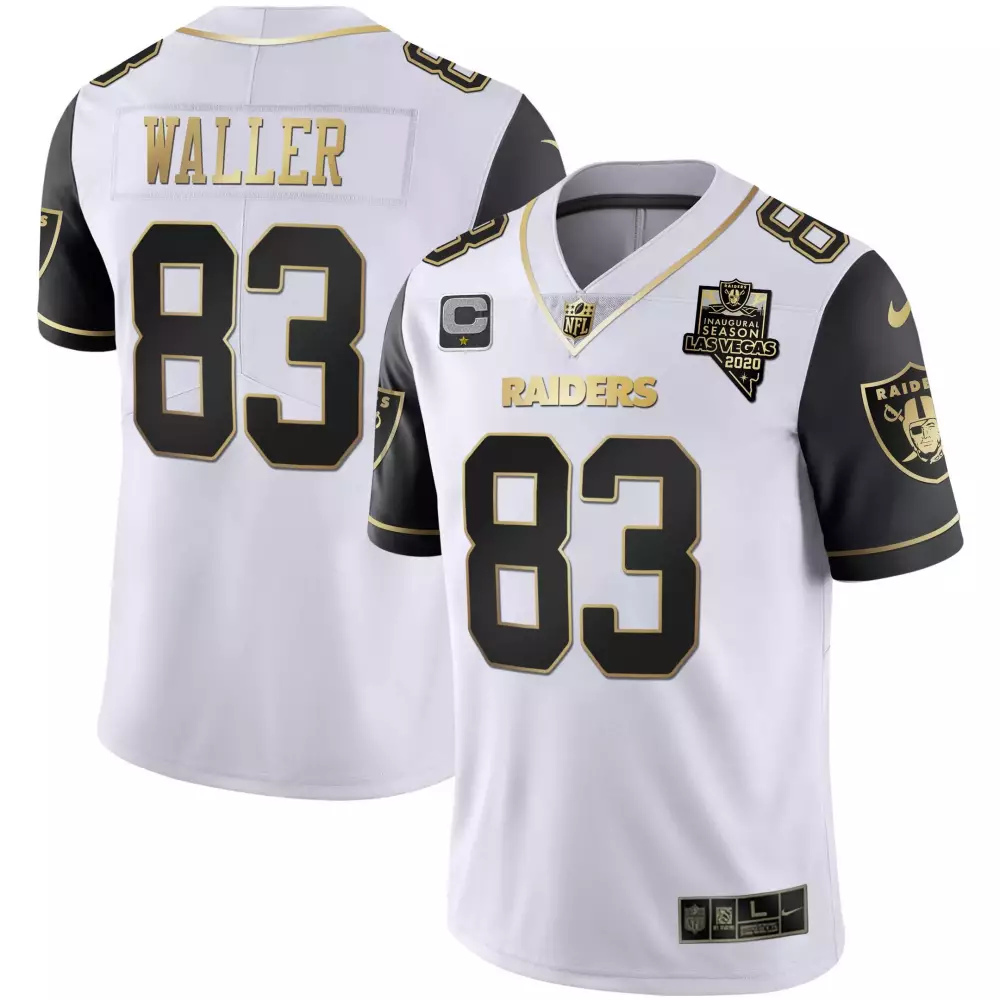 Darren Waller Las Vegas Raiders Black Sleeves Men's Jersey | Alternate Vapor Black Gold | Limited Inaugural Season Fan Gear | For Men, Women & Youth