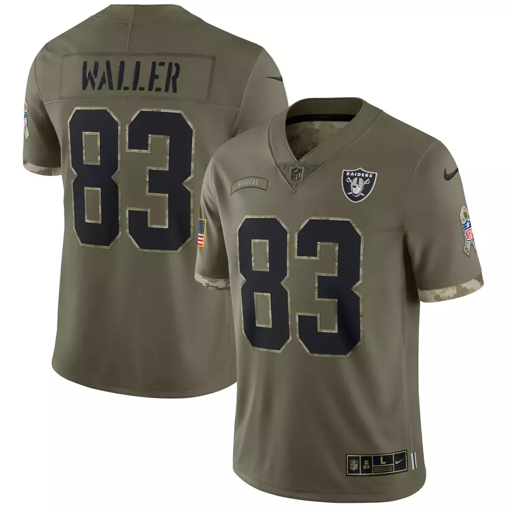Darren Waller Men's Las Vegas Raiders 2022 Salute to Service Retired Player Limited Jersey | Olive Stitched Fan Gear | For Men, Women & Youth