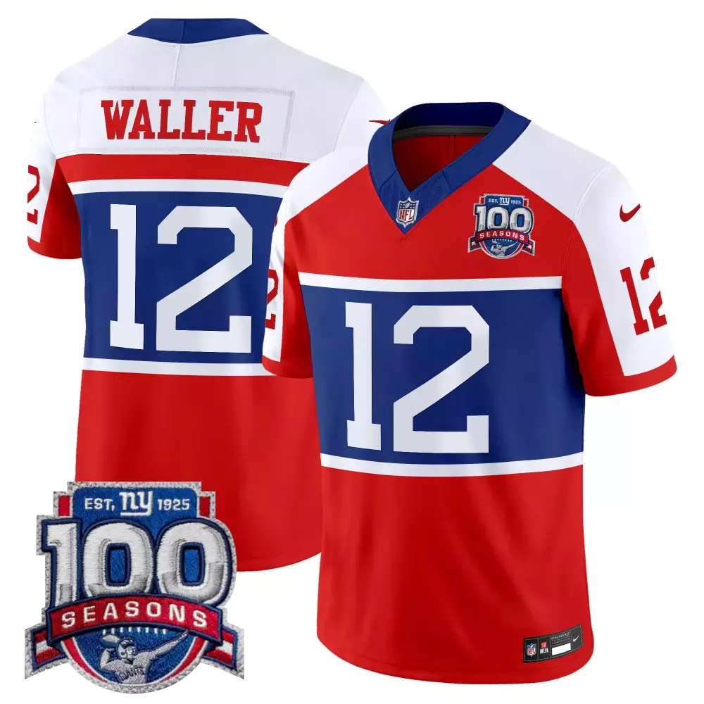 Darren Waller Red Alternate Men's Century Red 100th Commemorative Vapor Jersey V2 | Stitched Fan Gear for New York Giants | For Men, Women & Youth