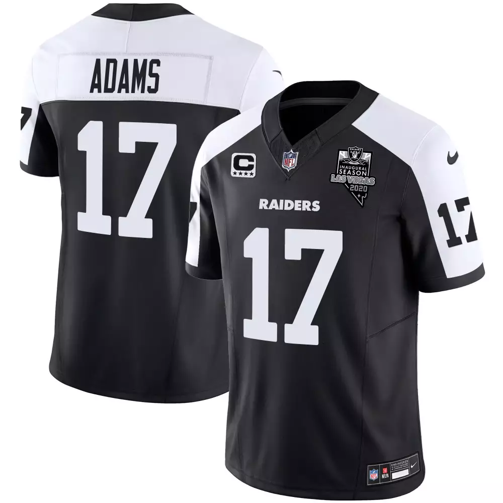 Davante Adams Las Vegas Raiders Split Women's Jersey | All Stitched | 60th Season Patch | Fan Gear for Women