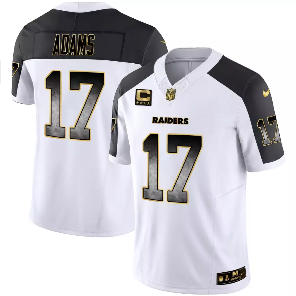 Davante Adams Las Vegas Raiders Inverted Gold Arch Smoke Vapor Jersey | Stitched Fan Gear | For Men, Women & Youth