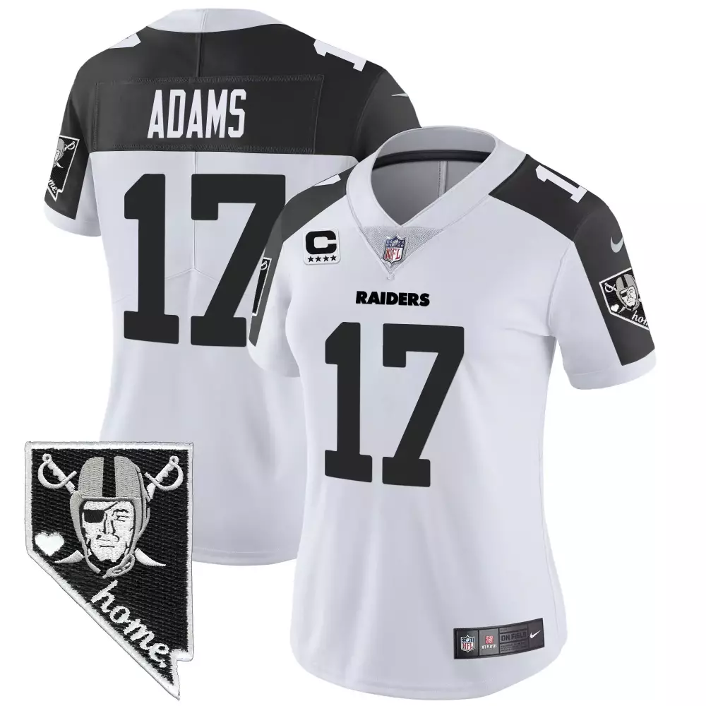 Davante Adams Las Vegas Raiders Inverted Women's Gold Arch Smoke Vapor Jersey | Stitched Fan Gear | For Women, Men & Youth