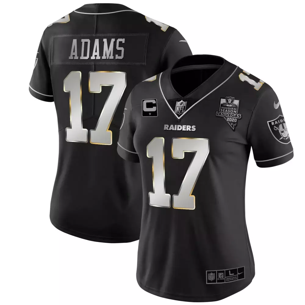 Davante Adams Las Vegas Raiders Silver Limited Women's Vapor Gold Jersey | Stitched Fan Gear | For Women, Men & Youth