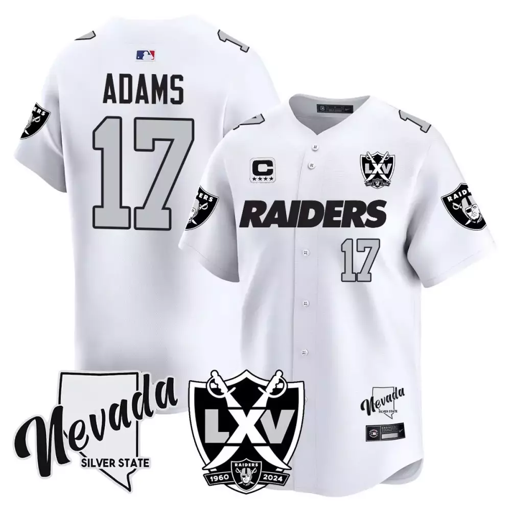 Davante Adams 2024 Raiders Premier Limited Jersey | 65th Anniversary Edition | Stitched Fan Gear | For Men, Women & Youth