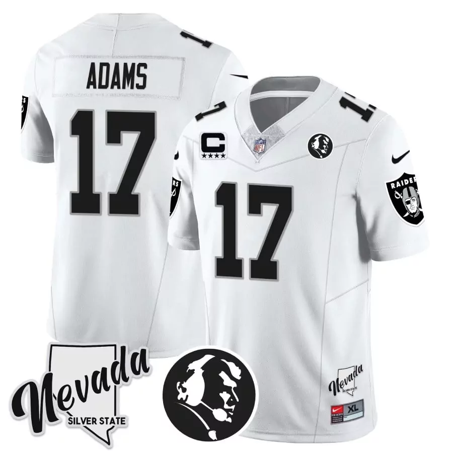 Davante Adams Raiders John Madden Honor Jersey | Nevada Silver State Patch | Stitched Fan Gear | For Men, Women & Youth