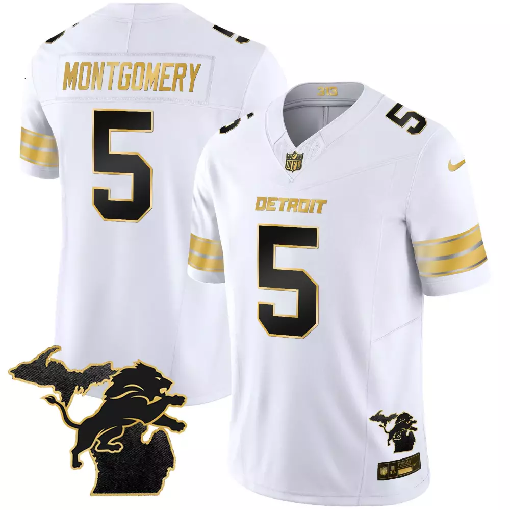 David Montgomery 2024 Michigan 90th Year Women's Jersey | Black Gold Vapor Limited | Stitched Fan Gear | For Men, Women & Youth