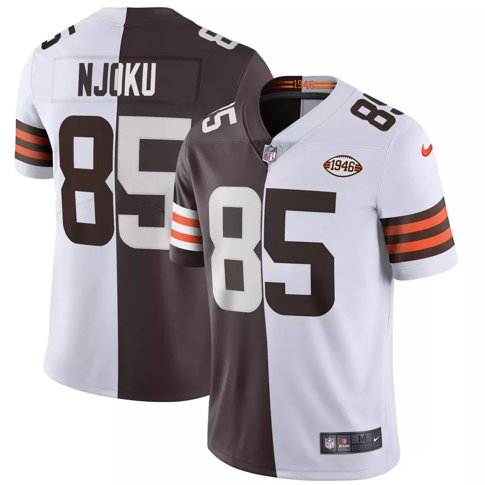 david njoku black gold mens cleveland browns gold split vapor limited all stitched