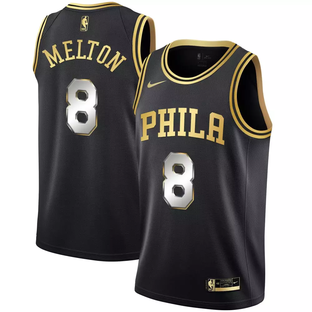 black gold men philadelphia 76ers swingman custom jersey all stitched
