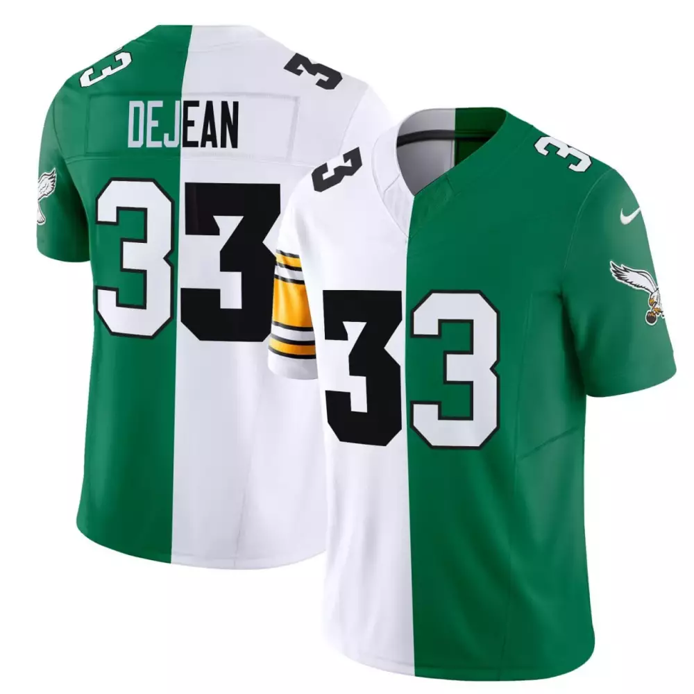 Dejean 33 Philadelphia Eagles Iowa Hawkeyes Split Jersey | All Stitched | For Men, Women & Youth