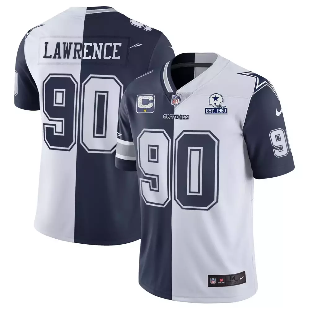 Demarcus Lawrence Dallas Cowboys Gold Split Vapor Jersey | Limited Edition with Est 1960 Patch | For Men, Women & Youth