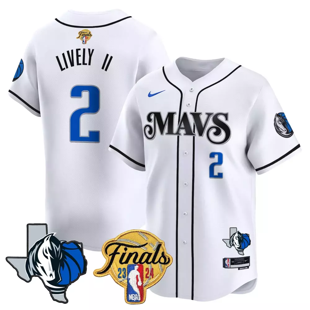 dereck lively ii white gold mens dallas mavericks swingman jersey texas patch all stitched