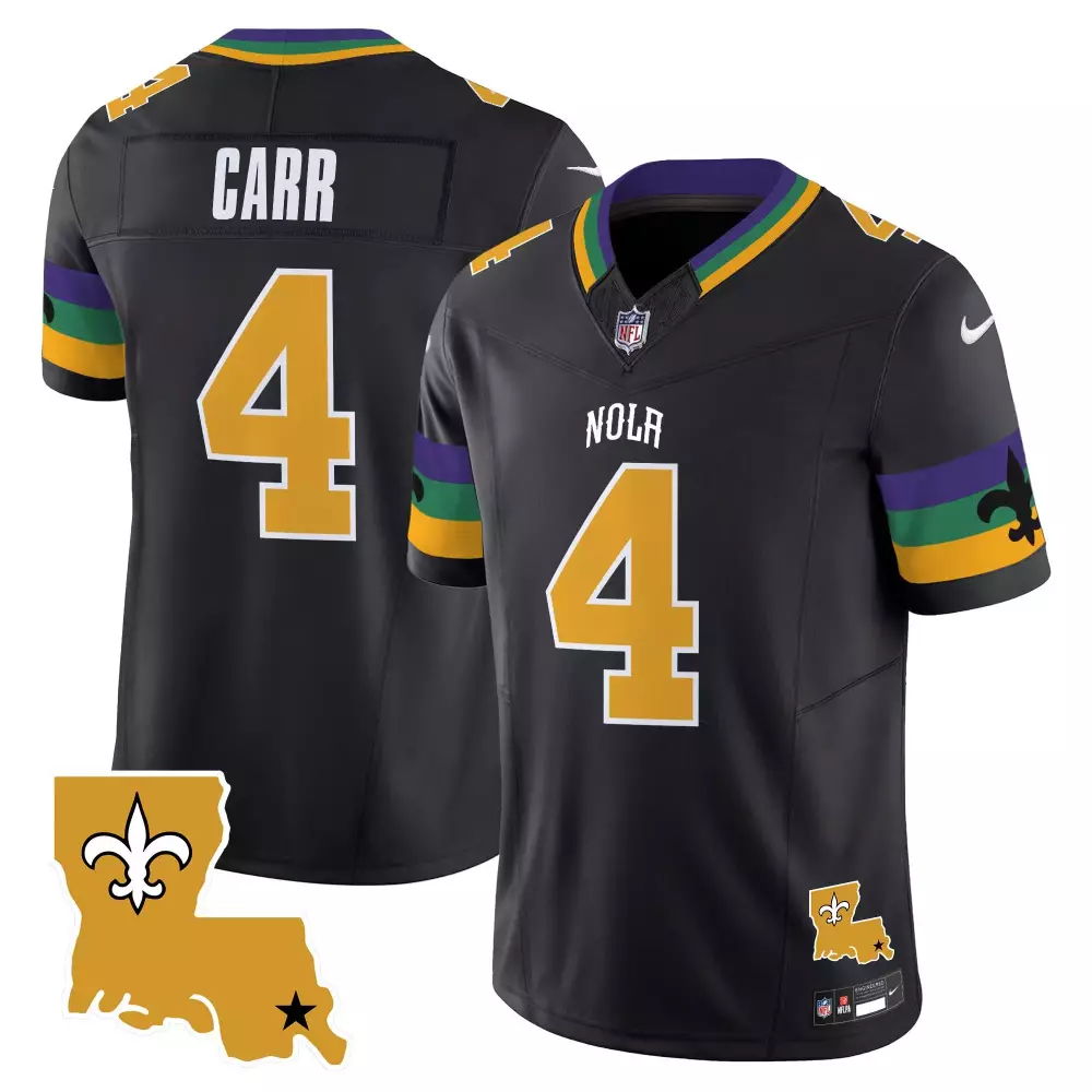derek carr black mens new orleans saints 2024 new orleans city vapor limited jersey all stitched