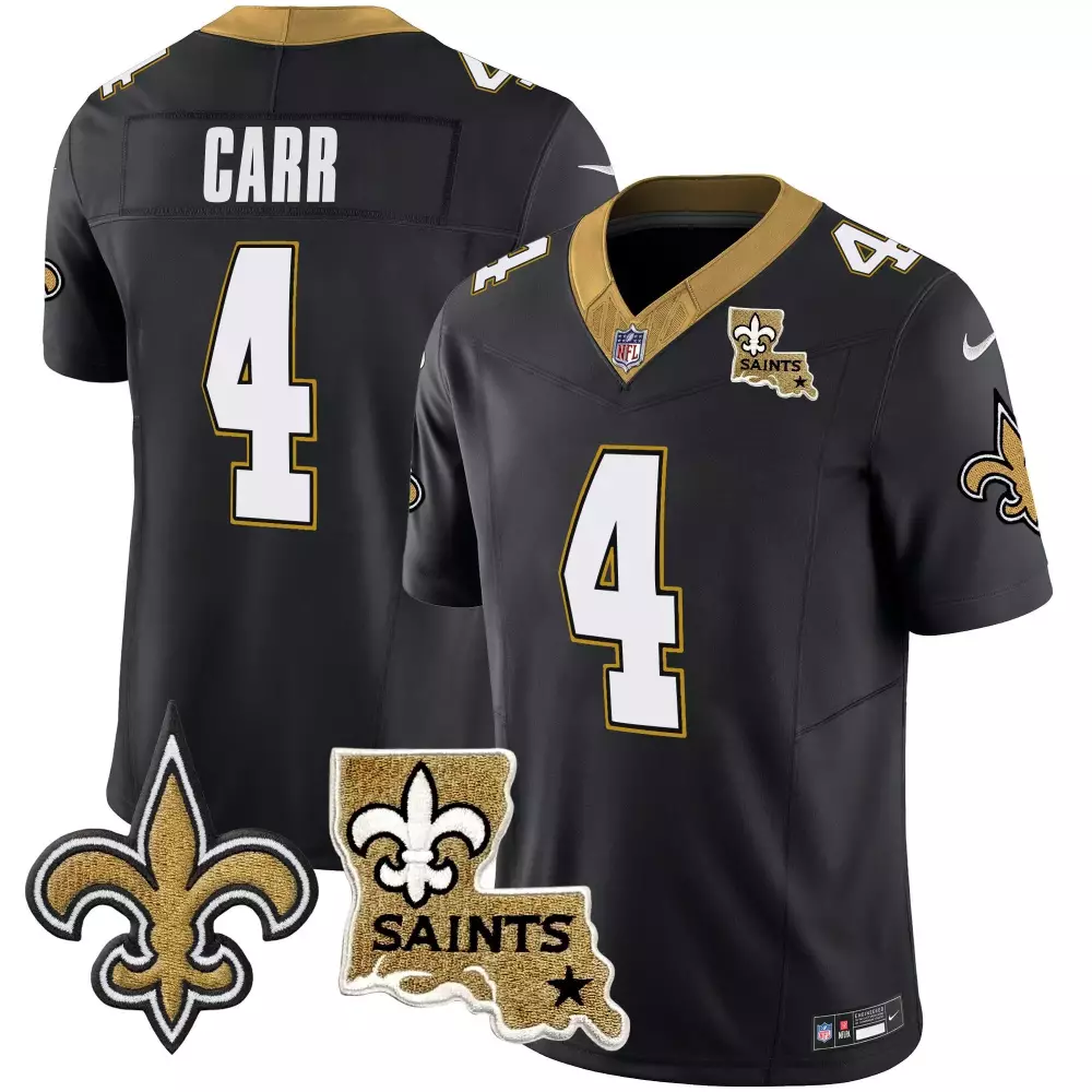 derek carr black mens new orleans saints 2024 new orleans city vapor limited jersey all stitched