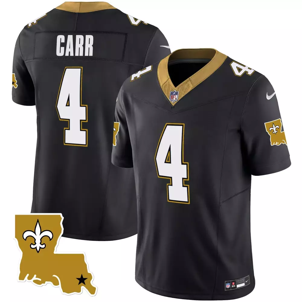 Derek Carr New Orleans Saints 1987 Legacy Vapor Jersey | Black Stitched | Youth Fan Gear | For Men, Women & Youth