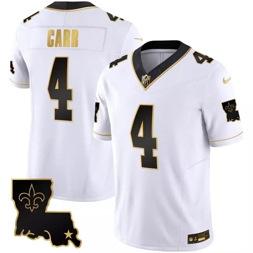 Derek Carr New Orleans Saints 1987 Legacy Gold Vapor Jersey | Stitched Fan Gear | Limited Edition for Men, Women & Youth