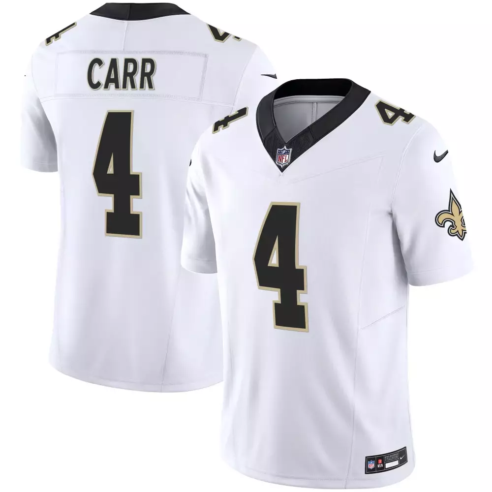 Derek Carr New Orleans Saints Vapor Limited Jersey | Stitched White | Fan Gear for Game Day | For Men, Women & Youth