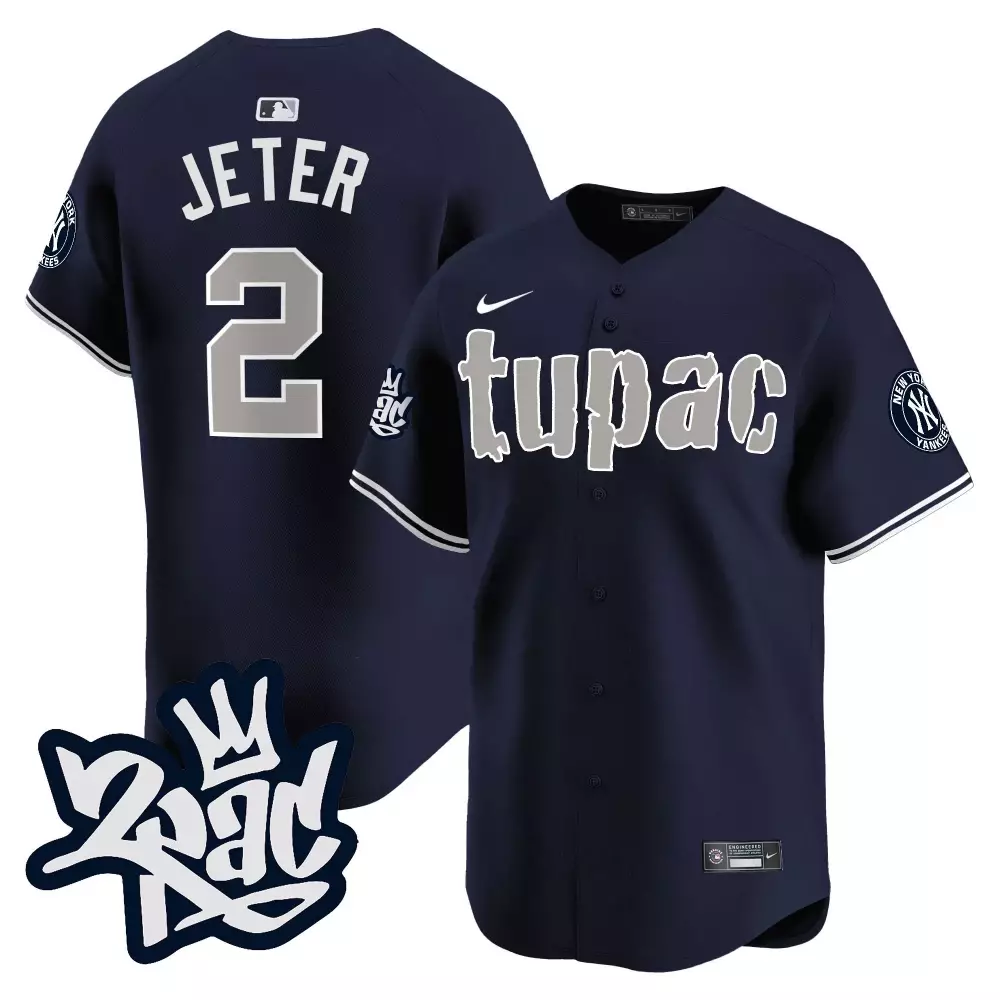 Derek Jeter Yankees Tupac Shakur Jersey | Vapor Premier Limited Edition | For Men, Women & Youth