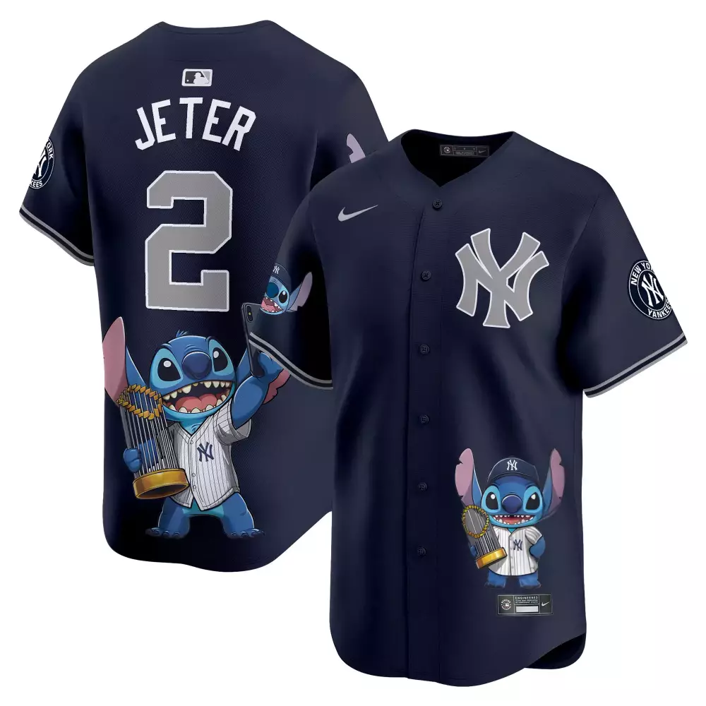Derek Jeter Yankees Lilo and Stitch Jersey | Vapor Premier Limited Edition | For Men, Women & Youth