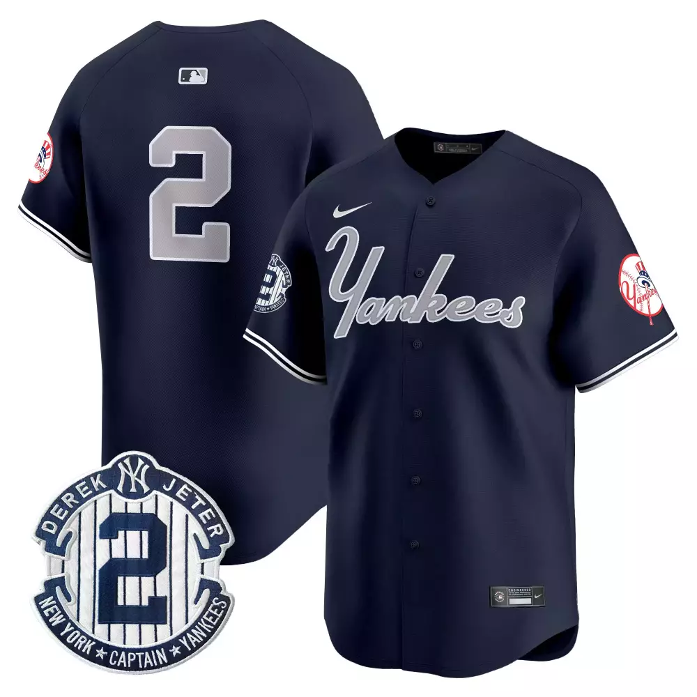 Derek Jeter Navy Men's Yankees USMC Alternate Jersey | Vapor Premier Limited Edition | Unique Fan Gear | For Men, Women & Youth