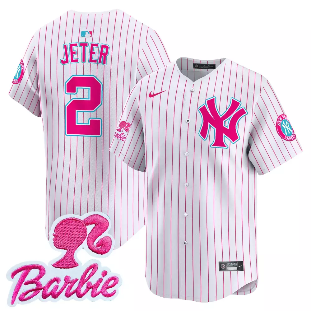 derek jeter pink stripe mens new york yankees graffiti vapor premier limited jersey v2 all stitched