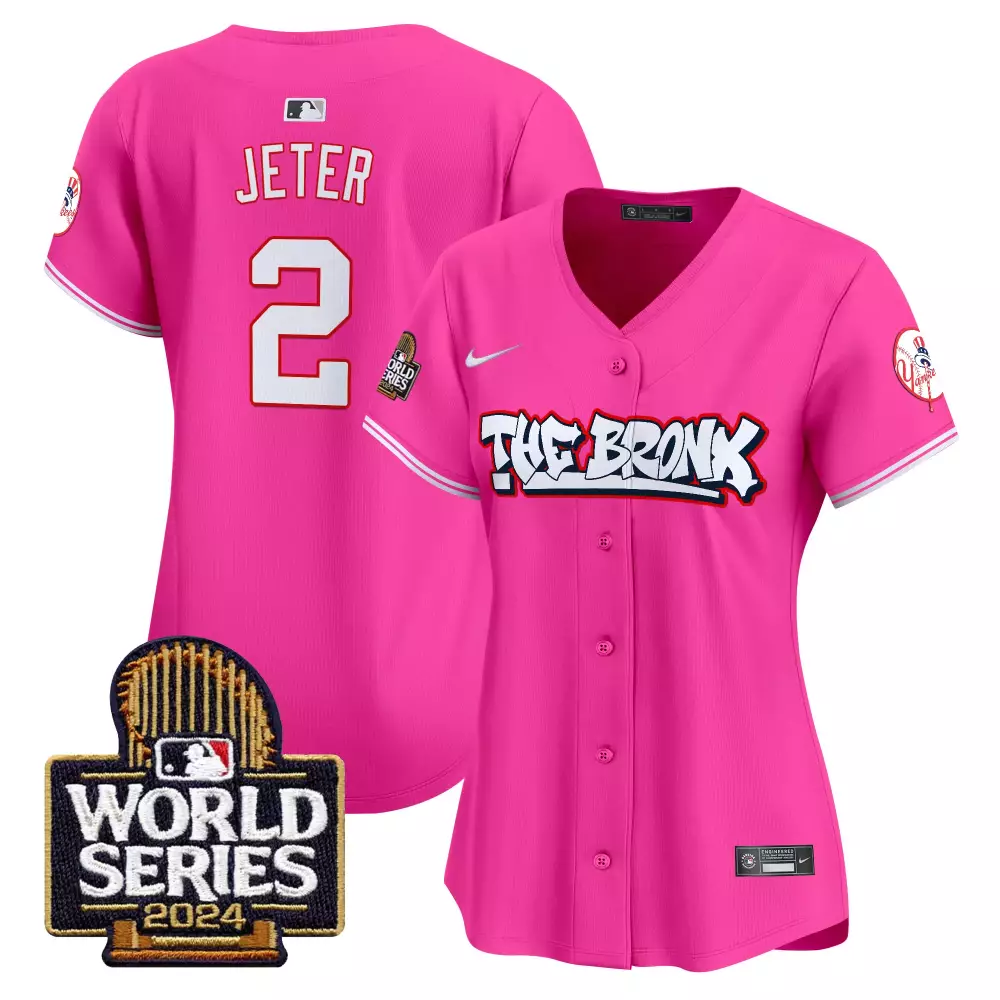 Derek Jeter Pink Vapor Premier Jersey V2 | Limited Edition Yankees Fan Gear | For Men, Women & Youth