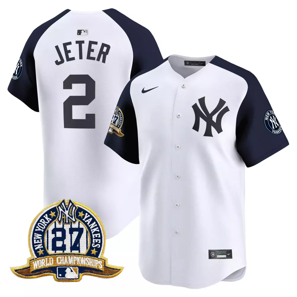 Derek Jeter Yankees Deadpool Cream Jersey | Vapor Premier Limited Edition | Printed Fan Gear for Men, Women & Youth