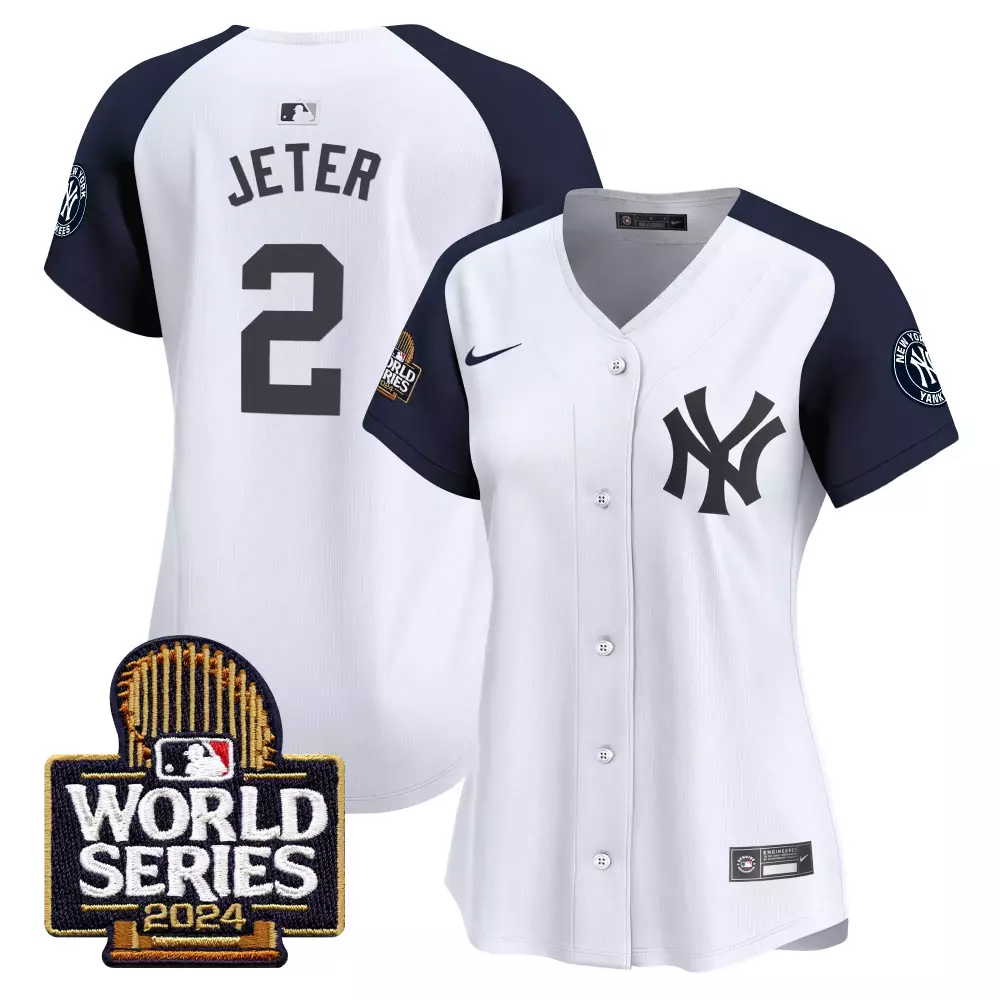 Derek Jeter Yankees 2024 Women's White Gold Spring Training Jersey | Limited Edition Fan Gear | For Men, Women & Youth