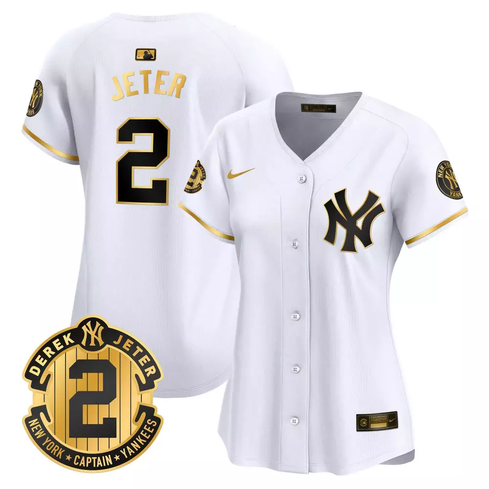 Derek Jeter Women's Red Yankees Independence Day Jersey | Limited Edition Stitched Fan Gear | For Men, Women & Youth